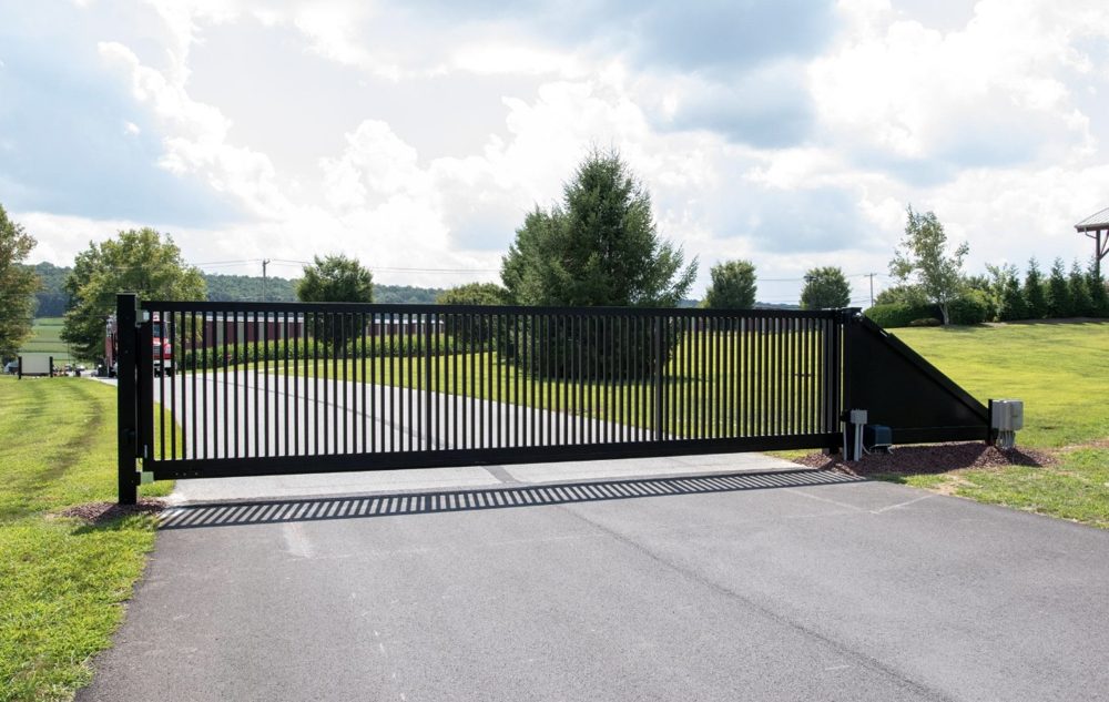 Ornamental fence installed along a landscaped bed