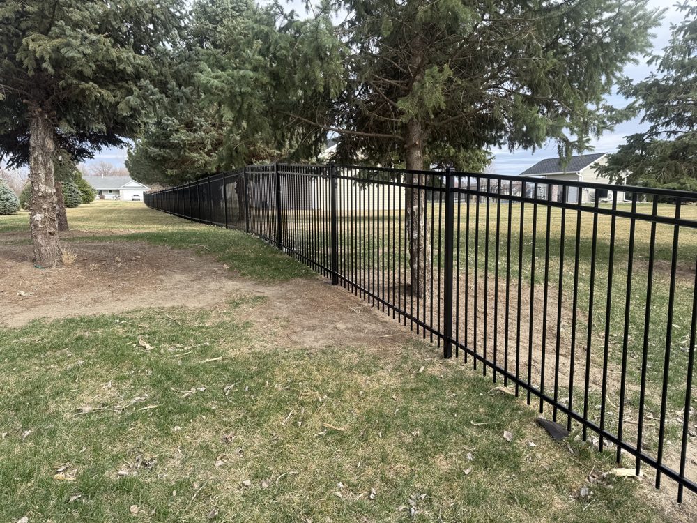Chain link fence installed around a commercial property