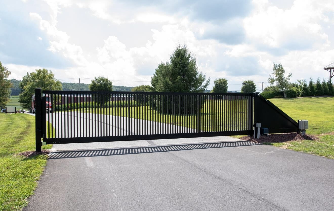 Custom gate installed by Bostwick Fencing & Iron in the Sioux City area